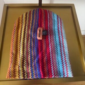 Missoni Jacquard Wool-Acrylic blend Zigzag Knit Beanie